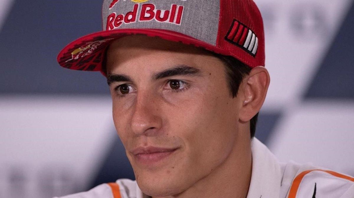 El catalán Marc Márquez (Honda), en la conferencia de prensa de hoy en Misano (Italia). El catalán Marc Márquez (Honda), en la conferencia de prensa de hoy en Misano (Italia).