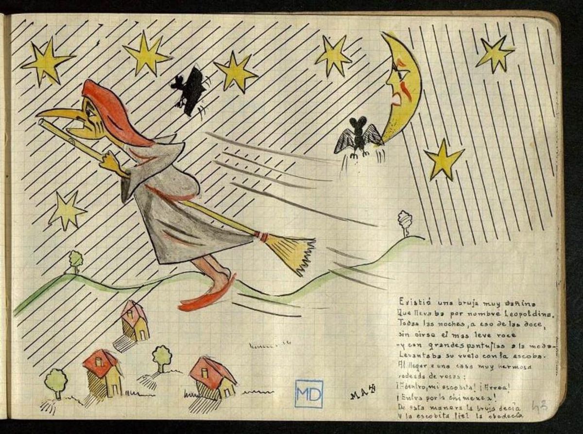 Página de ’La bruja Leopoldina’, cuento inédito de Delibes y publicado por la editorial Destino. Página de ’La bruja Leopoldina’, cuento inédito de Delibes y publicado por la editorial Destino.