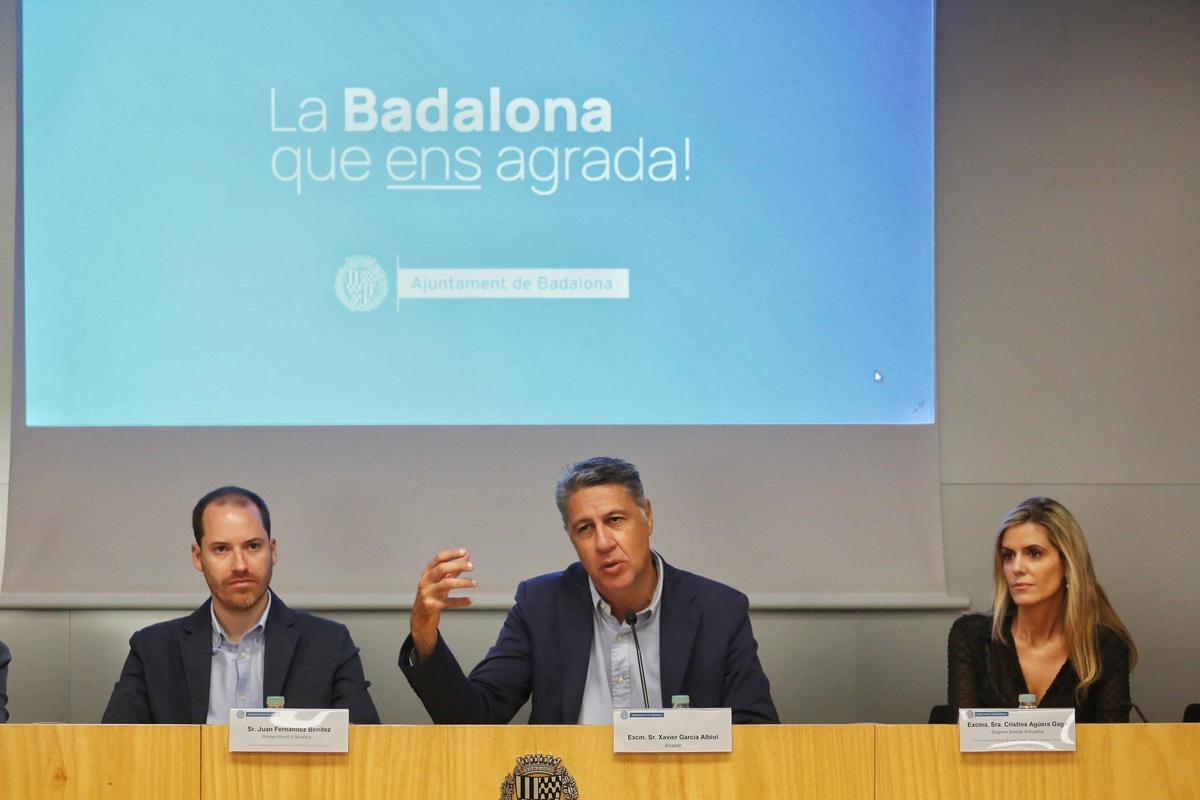 Rueda de prensa del alcalde de Badalona, Xavier Garcia Albiol, sobre los primeros 100 días del mandato