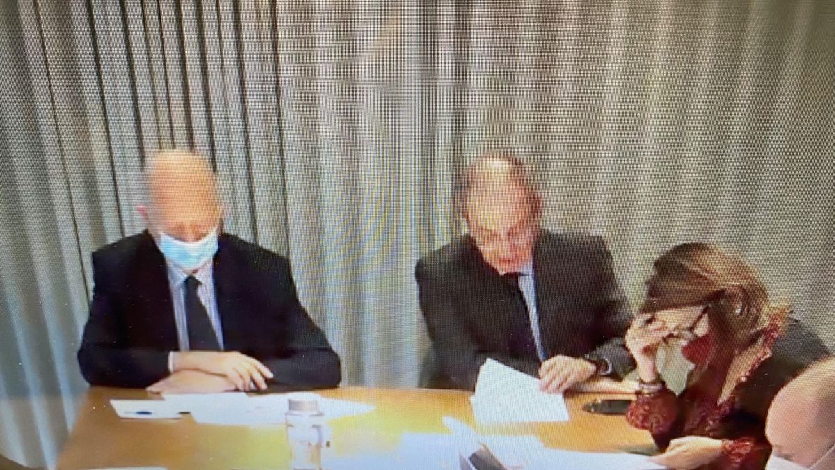 Brugera (izquierda) y Viñolas, durante la presentación telemática de resultados. Brugera (izquierda) y Viñolas, durante la presentación telemática de resultados.