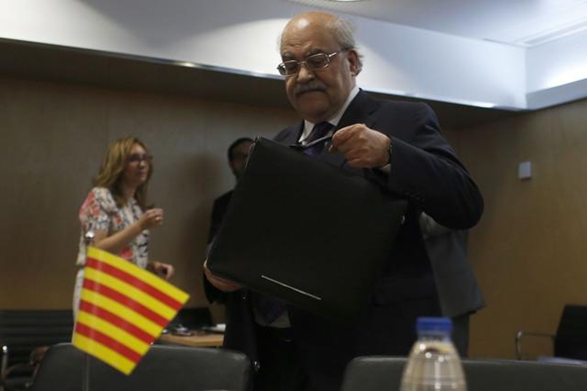 Andreu Mas-Colell, el jueves, en la reunión del Consejo de Política Fiscal, en Madrid. Andreu Mas-Colell, el jueves, en la reunión del Consejo de Política Fiscal, en Madrid.