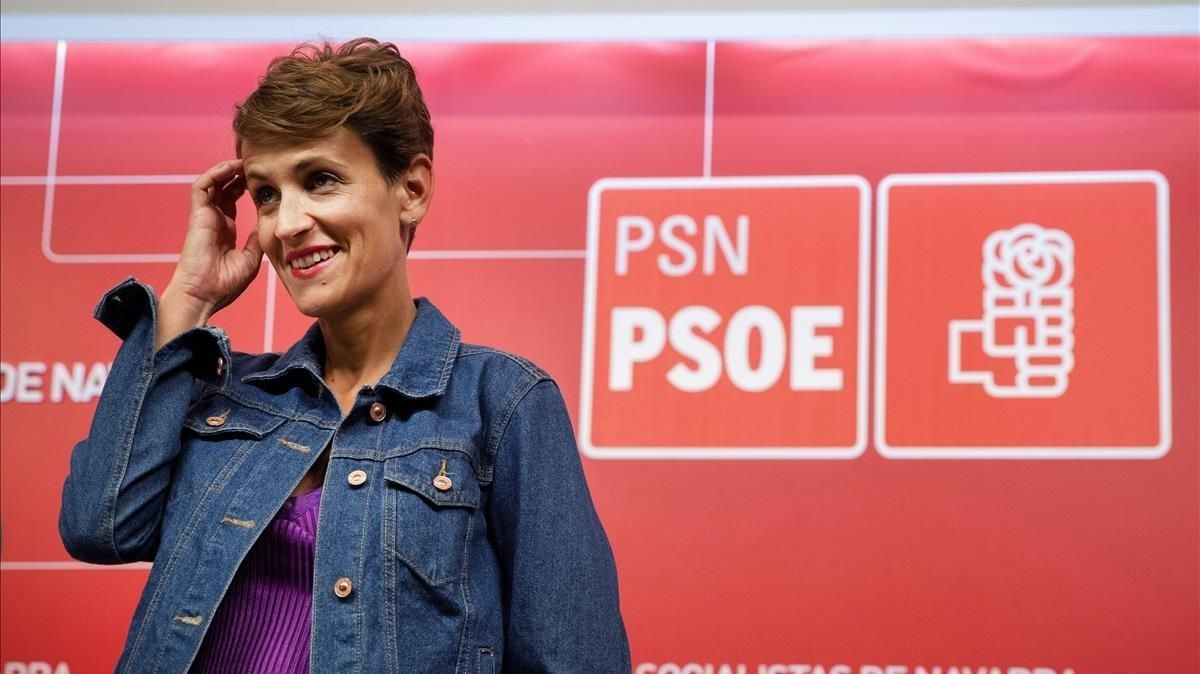 La candidata socialista a presidir Navarra, María Chivite, el pasado 2 de julio, en Pamplona. La candidata socialista a presidir Navarra, María Chivite, el pasado 2 de julio, en Pamplona.