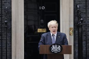 Boris Johnson anuncia su dimisión como primer ministro británico.