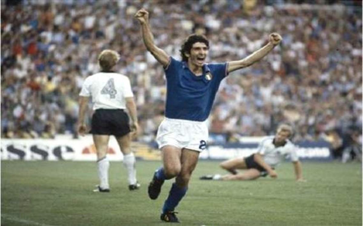 Paolo Rossi, en la final de Italia contra Alemania en el Mundial-82.