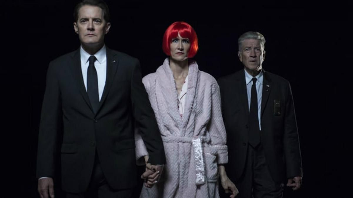 Kyle MacLachlan, Laura Dern y David Lynch, en una imagen promocional de ’Twin Peaks 3’ Kyle MacLachlan, Laura Dern y David Lynch, en una imagen promocional de ’Twin Peaks 3’
