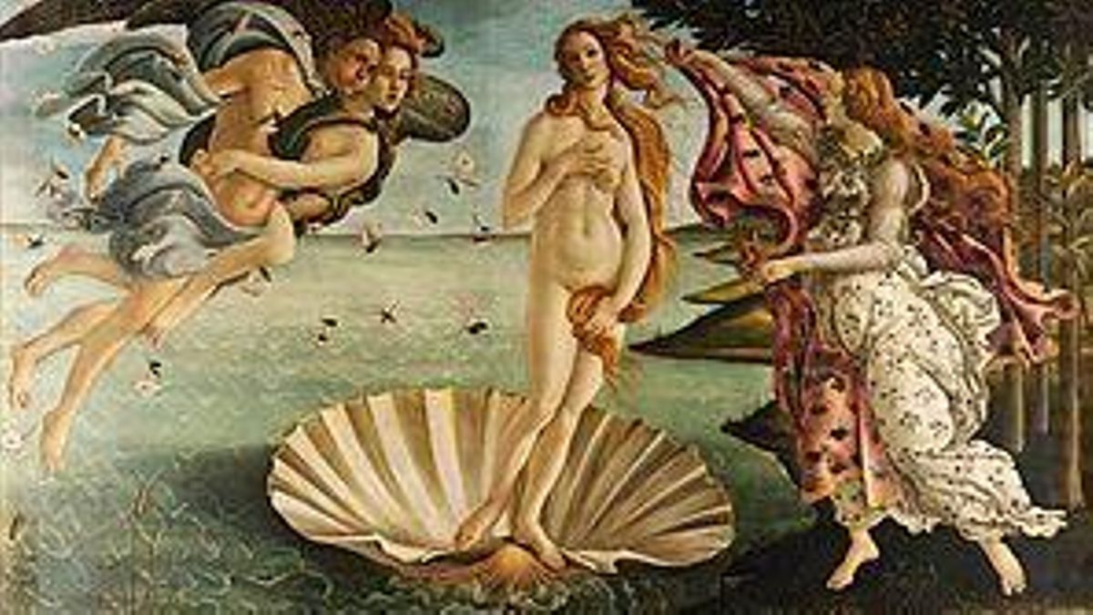 ’El nacimiento de Venus’, de Botticelli. ’El nacimiento de Venus’, de Botticelli.