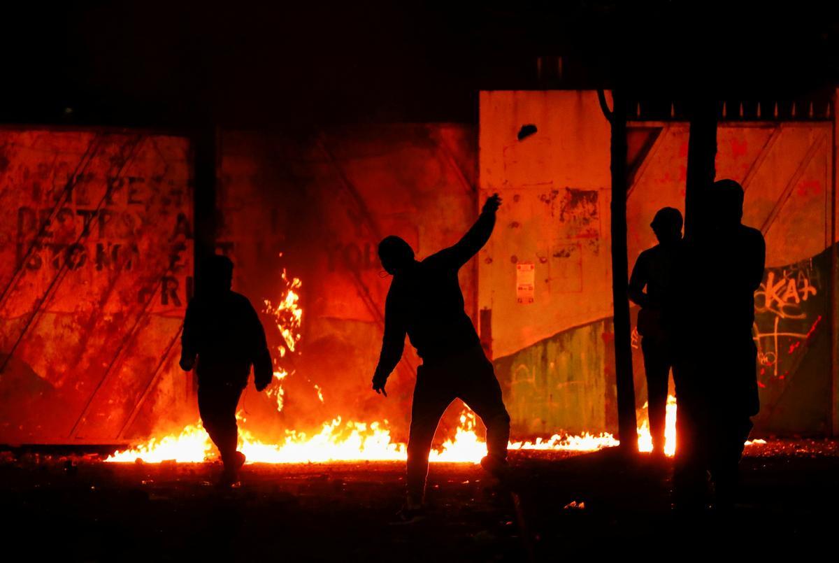 Disturbios en Belfast la noche del miércoles.
