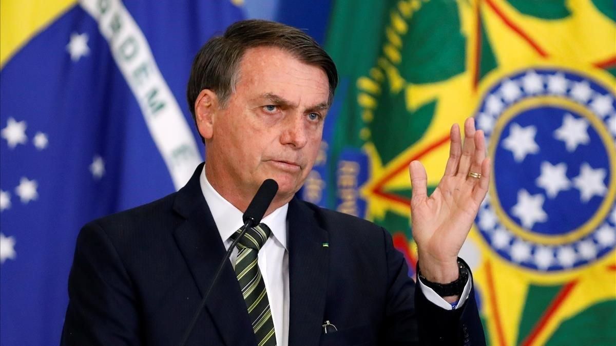 El presidente brasileño, Jair Bolsonaro, durante un acto en Brasilia este martes. El presidente brasileño, Jair Bolsonaro, durante un acto en Brasilia este martes.