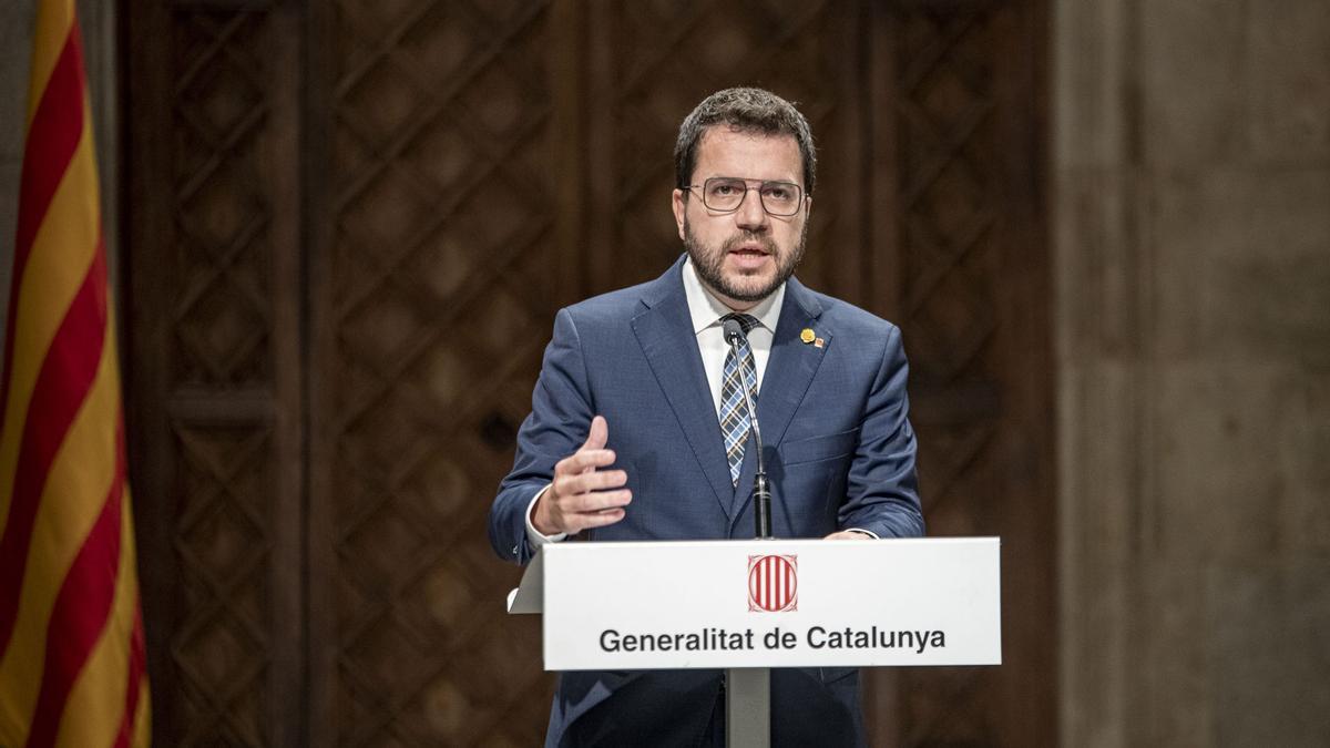 Pere Aragonès comparece tras la decisión de Junts de abandonar el Govern.