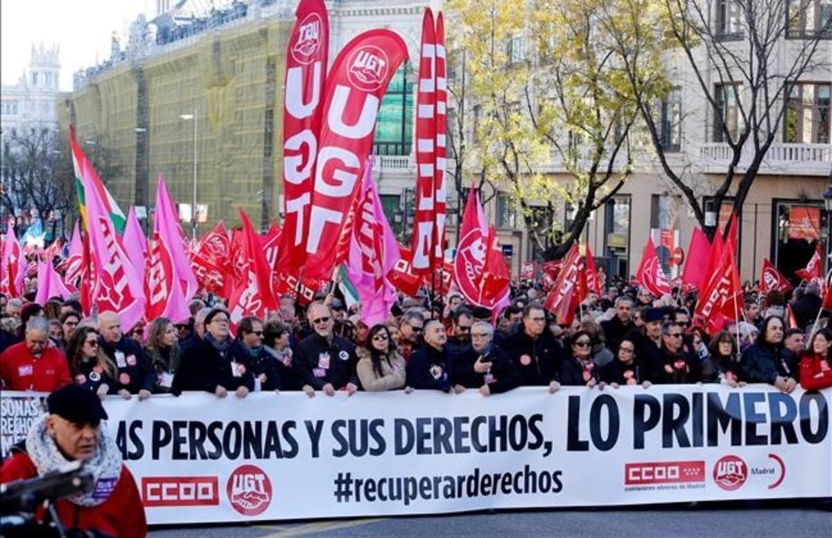 CCOO i UGT inicien a Madrid un procés de mobilització sostinguda