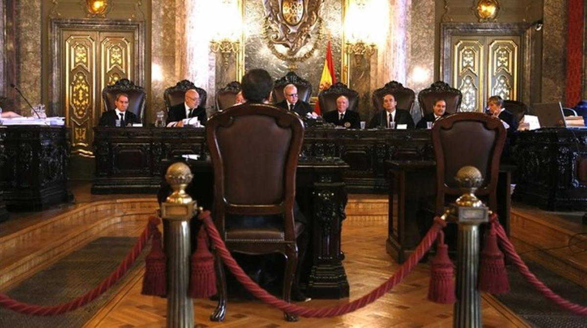 El juez Joaquin Ortiz Blasco, en la silla del acusado ante el Tribunal Supremo por el ’caso ITV’.