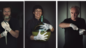 Los cocineros Rafa Peña, Fina Puigdevall y Ferran Adrià, en las fotos de la muestra ’Metamorfosis’ de Tatiana Blanqué en Casa Seat.