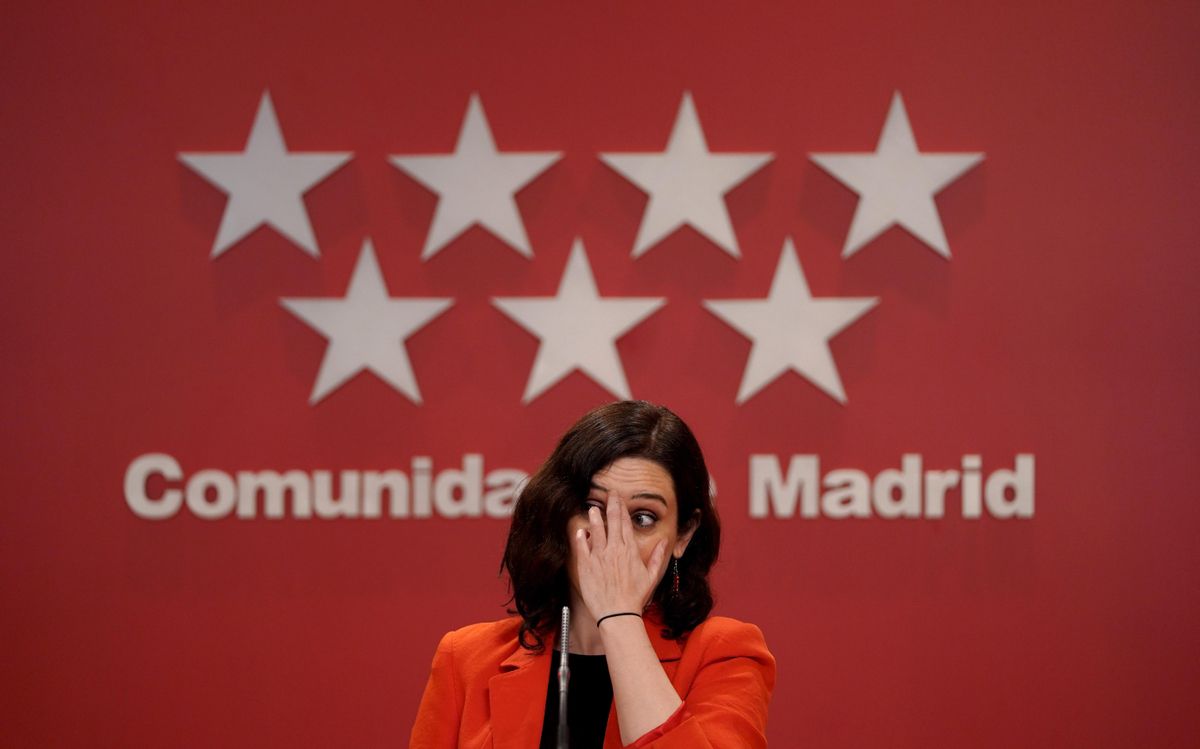 Isabel Díaz Ayuso, presidenta de la Comunidad de Madrid, durante una rueda de prensa. Isabel Díaz Ayuso, presidenta de la Comunidad de Madrid, durante una rueda de prensa.