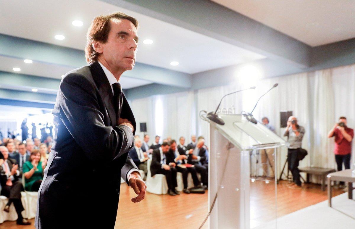 El expresidente del Gobierno Jose Maria Aznar clausura el tercer foro Ideas FAES  en el que se debate sobre la necesidad de una reforma fiscal y los problemas derivados del actual modelo de financiacion autonomica EFE  Kai Forsrterling