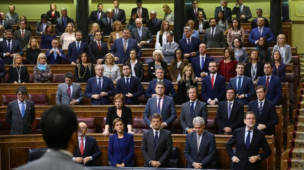 El Congreso de los Diputados ha guardado un minuto de silencio en homenaje a Rita Barberá, fallecida este miércoles en Madrid.