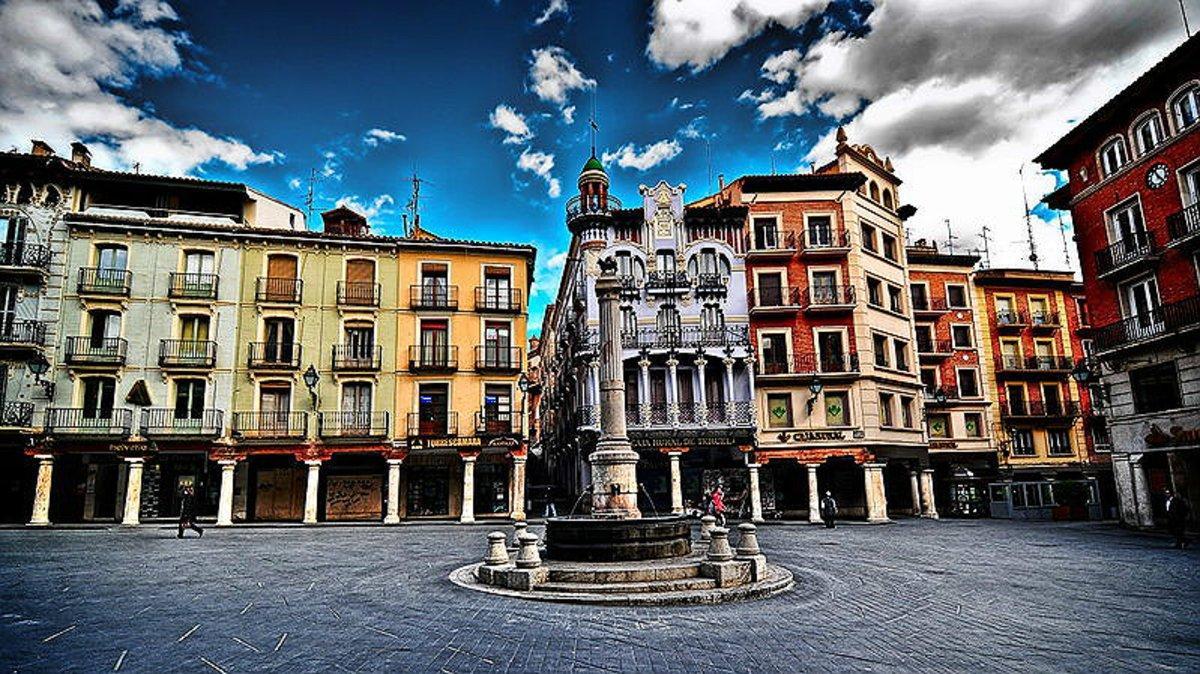 La plaza del torico de Teruel.