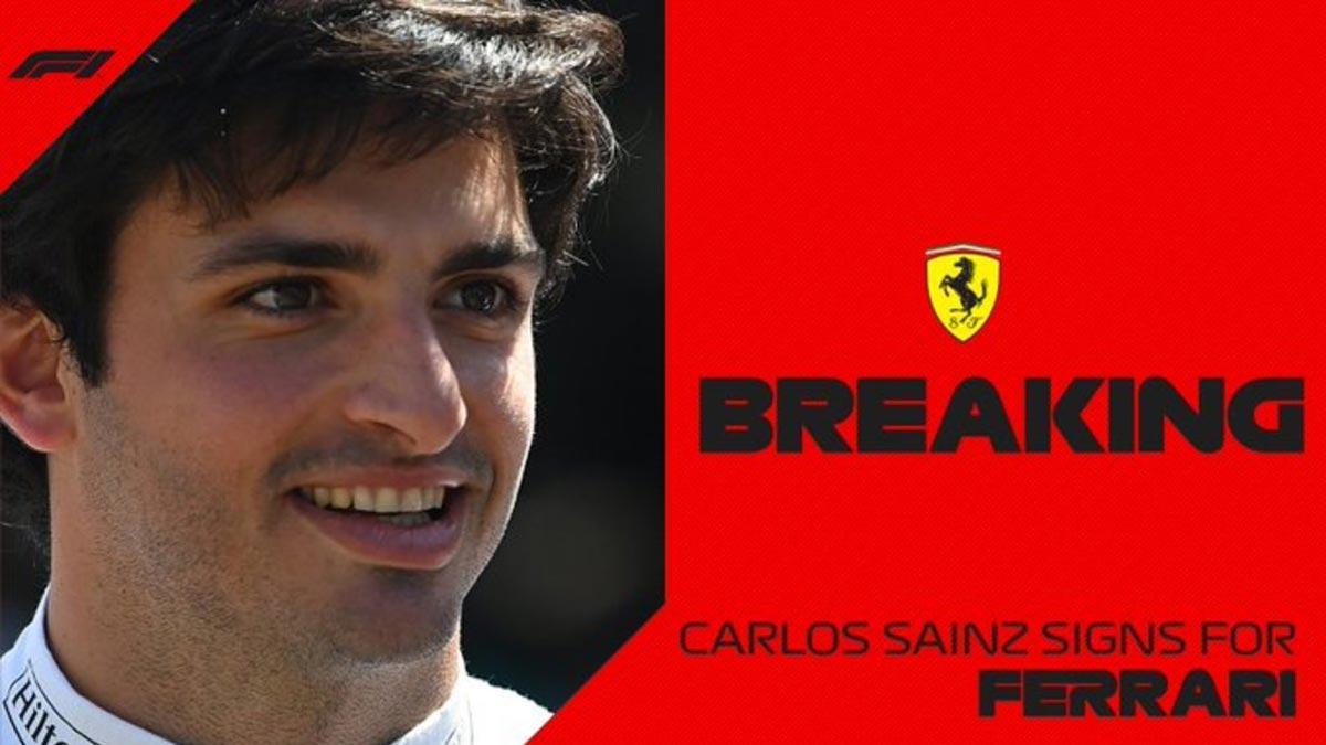 Carlos Sainz ficha por Ferrari.
