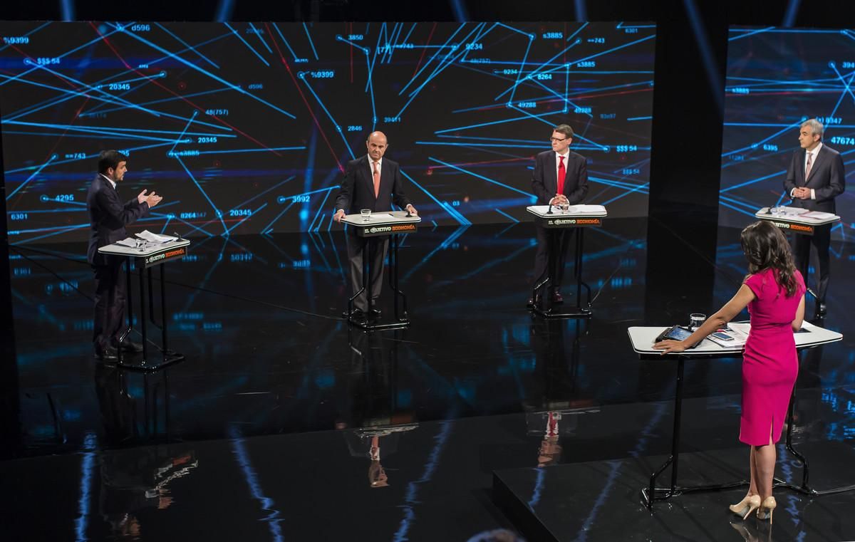 Imagen del debate sobre economía de ’El objetivo’ de Ana Pastor. Imagen del debate sobre economía de ’El objetivo’ de Ana Pastor.