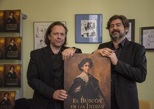 El guionista Alain Ayroles (izquierda) y el dibujante Juanjo Guarnido, durante su visita a Barcelona. 