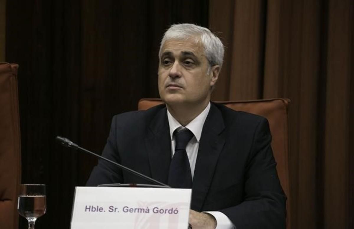 Germà Gordó, durante su reciente comparecencia ante la comisión de Afers Institucionals del Parlament. Germà Gordó, durante su reciente comparecencia ante la comisión de Afers Institucionals del Parlament.