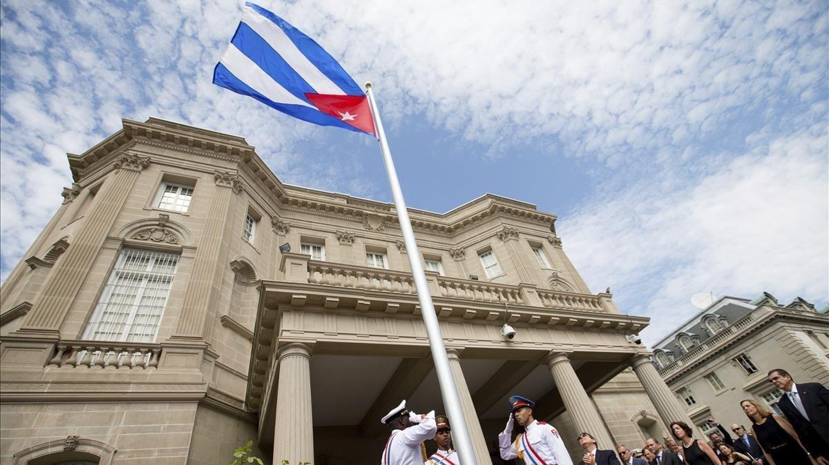 Edificio de la embajada de EEUU en La Habana.