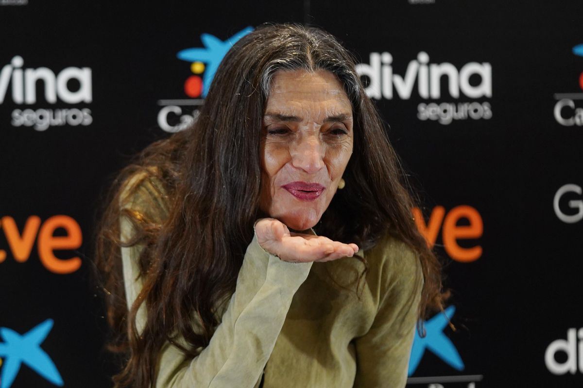 Ángela Molina posa antes de la rueda de prensa que ofreció en febrero al ser elegida Goya de Honor 2021. Ángela Molina posa antes de la rueda de prensa que ofreció en febrero al ser elegida Goya de Honor 2021.