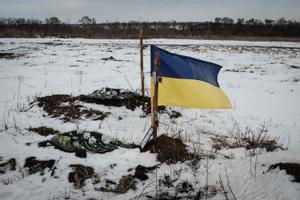 Cementerio en Kramatorsk tras la invasión rusa de Ucrania