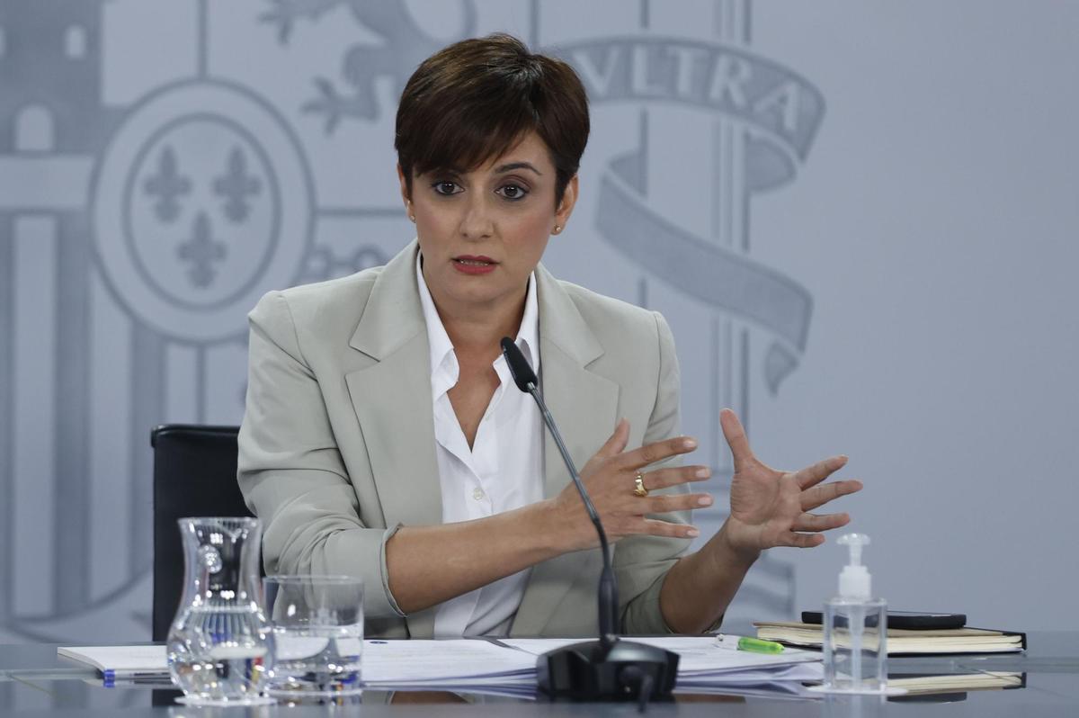 La ministra de Política Territorial y portavoz del gobierno Isabel Rodríguez en una imagen de archivo. EFE/Mariscal