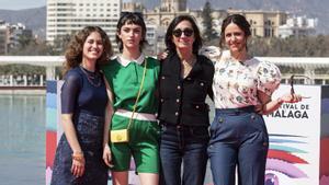 Elena Tarrats, Alícia Falcó, Sílvia Munt e Itziar Ituño, en el Festival de Málaga. 
