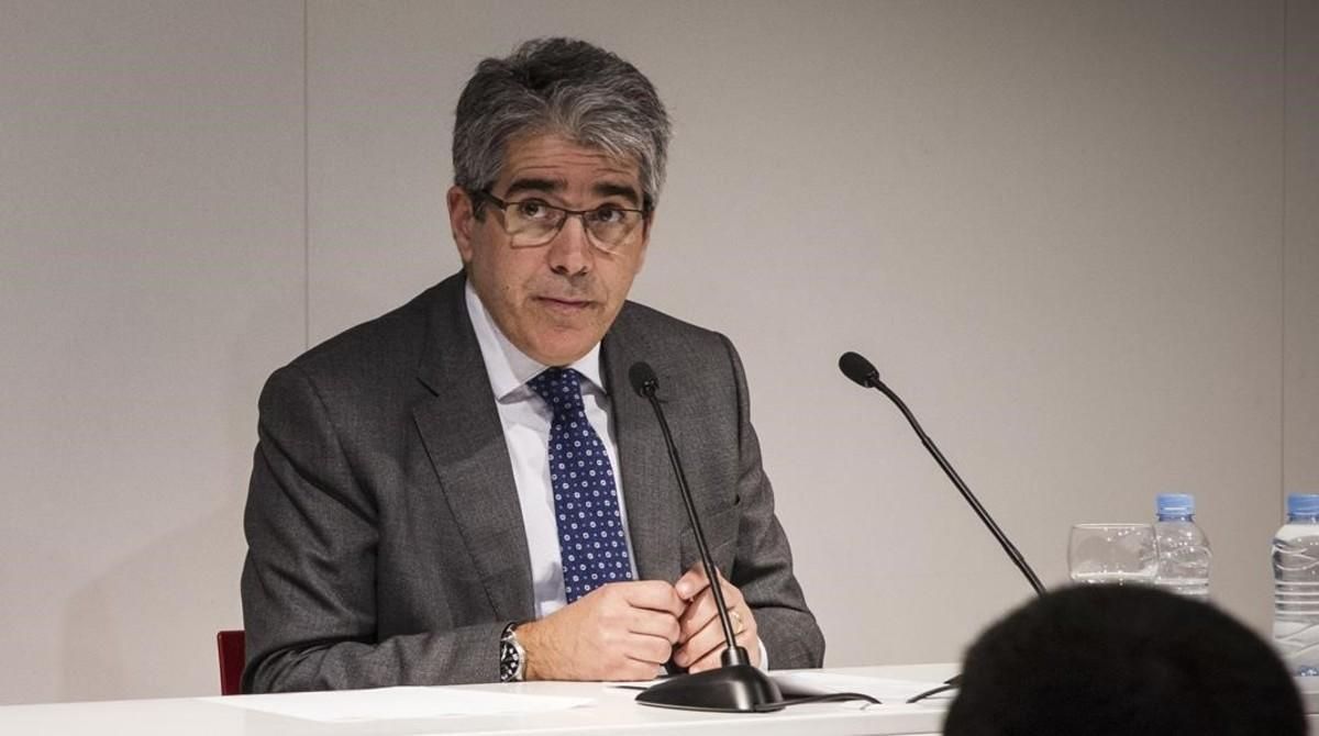 Francesc Homs, en una conferencia en Barcelona, en abril del año pasado. Francesc Homs, en una conferencia en Barcelona, en abril del año pasado.