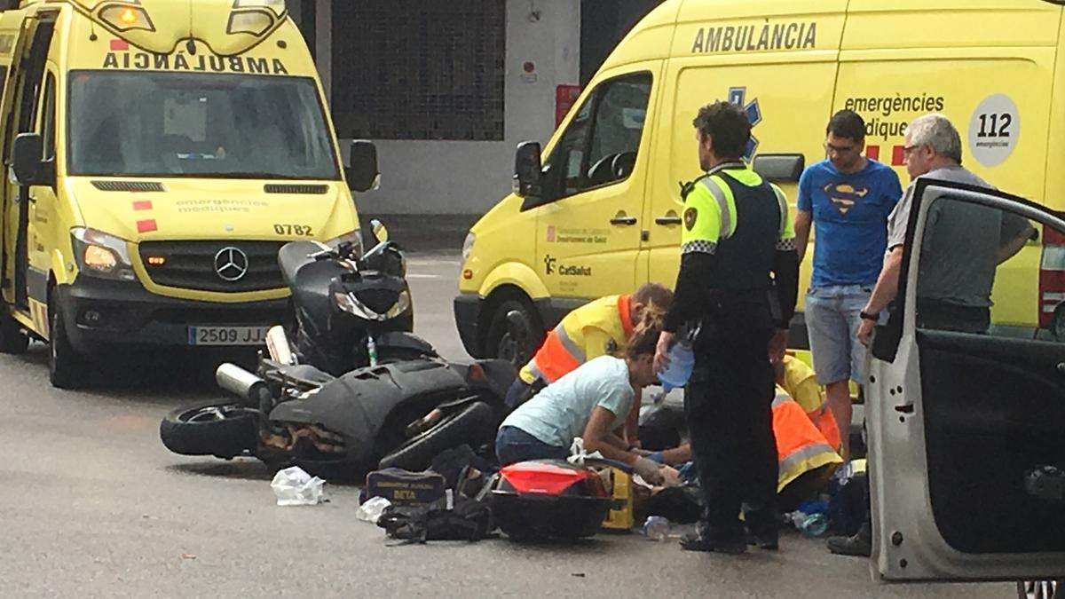 Siniestro de moto en Barcelona que en 2018 terminó con la vida de uno de los accidentados