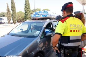 Un control de tráfico de los Mossos d’Esquadra en Les Garrigues.