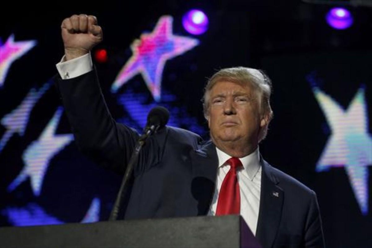 Donald Trump en un acto de la campaña electoral estadounidense. Donald Trump en un acto de la campaña electoral estadounidense.
