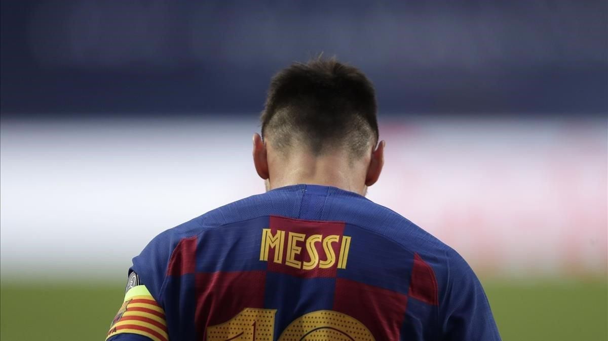 Messi, en Lisboa durante el Barça-Bayern de la Champions. Messi, en Lisboa durante el Barça-Bayern de la Champions.