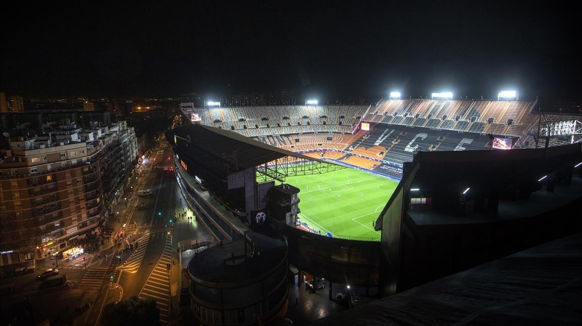  El Valencia-Atalanta, disputado a puerta cerrada el 10 de marzo en Mestalla, antes de que se suspendiera la Champions.