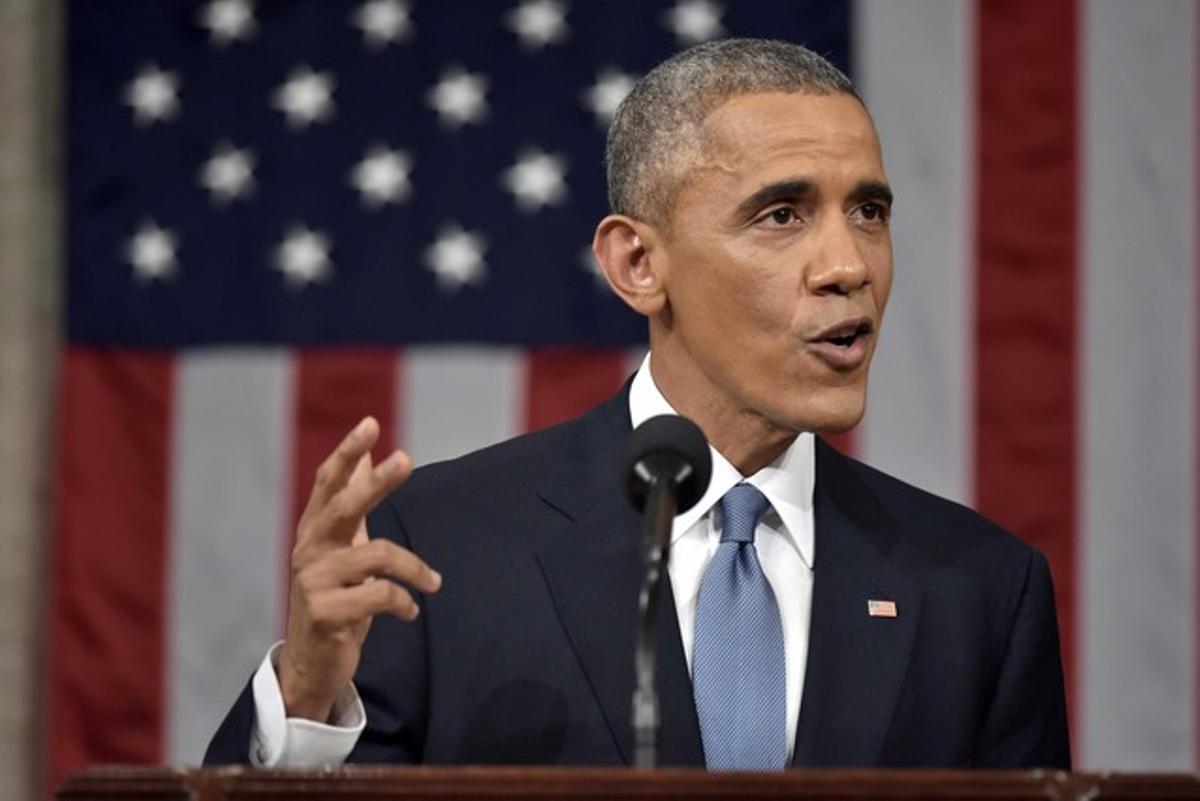 Obama, durante su discurso.