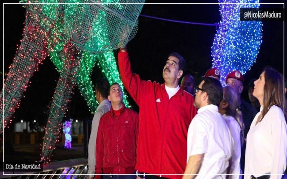 Nicolás Maduro durante las celebraciones de la Navidad.
