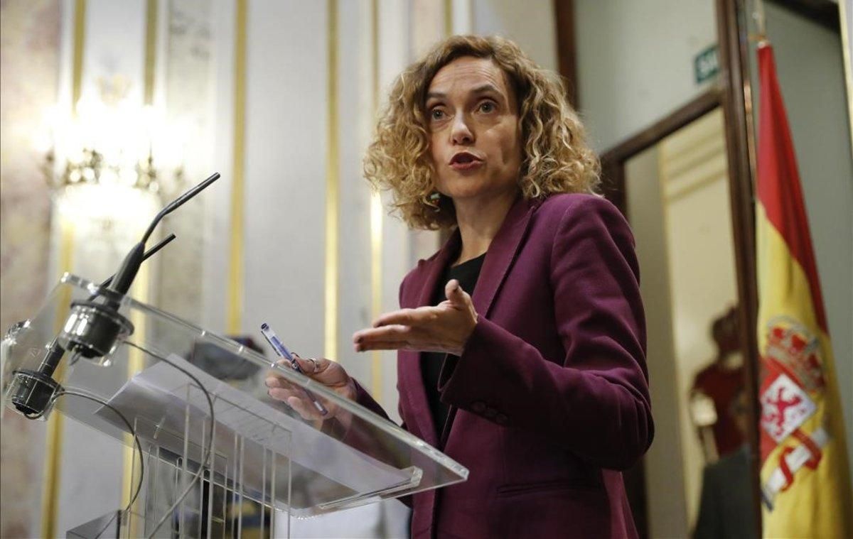 Meritxell Batet comparece después de una reunión de la Mesa del Congreso. Meritxell Batet comparece después de una reunión de la Mesa del Congreso.