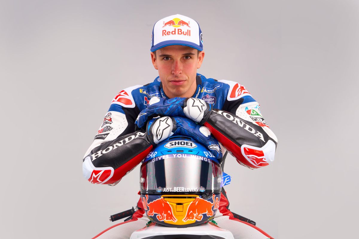 Alex Márquez, de 24 años, con los nuevos colores del LCR Honda. Alex Márquez, de 24 años, con los nuevos colores del LCR Honda.