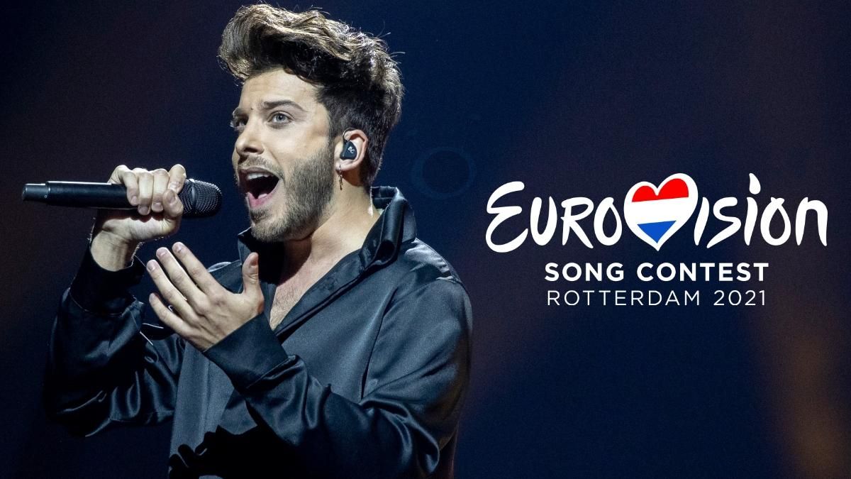 Blas Cantó en el escenario de Eurovisión 2021 durante la gran final Blas Cantó en el escenario de Eurovisión 2021 durante la gran final