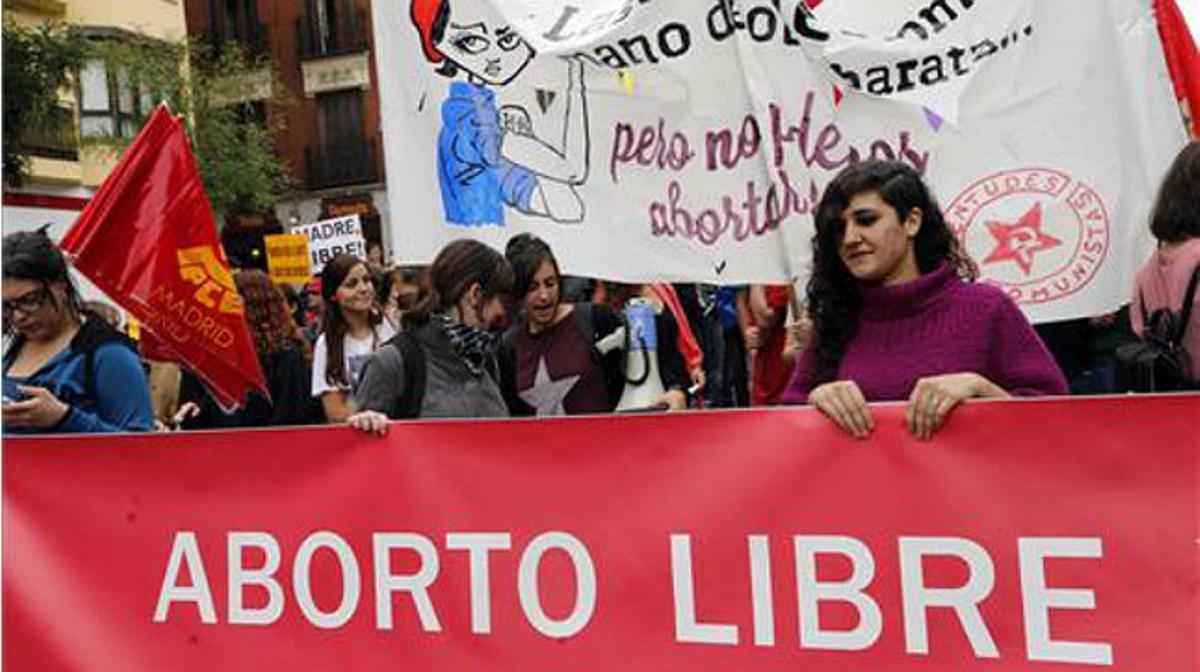 Manifestación en contra de la reforma de la ley del aborto promovida por el PP. 