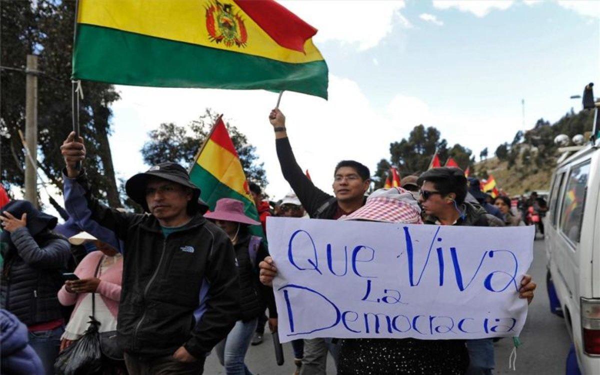 Protestas en Bolivia por las elecciones presidenciales.