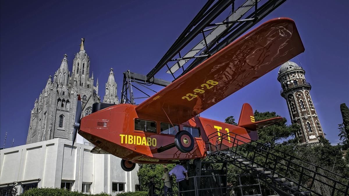 El popular avión del Tibidabo. El popular avión del Tibidabo.