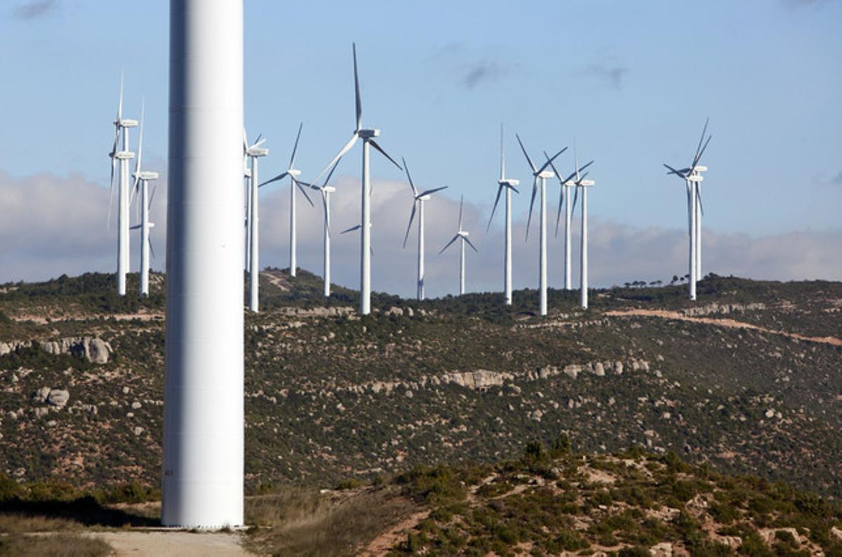 Panorama del parque eólico de Rubió, en una imagen de archivo.