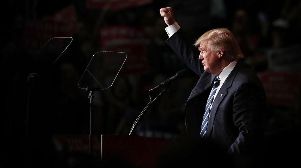 Donald Trump en un acto de campaña electoral en Wisconsin. Donald Trump en un acto de campaña electoral en Wisconsin.