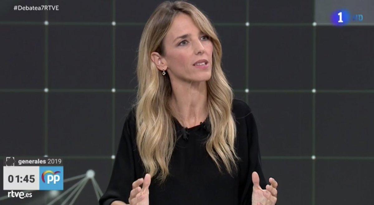 Cayetana Álvarez de Toledo en el ’Debate a 7’ de RTVE.