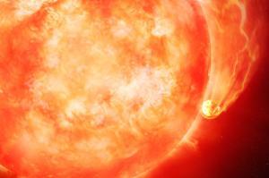 Una estrella moribunda devorando un exoplaneta nos adelanta el final de la Tierra