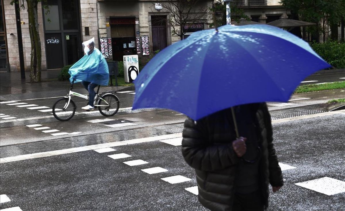 Día de lluvia en Barcelona. Día de lluvia en Barcelona.