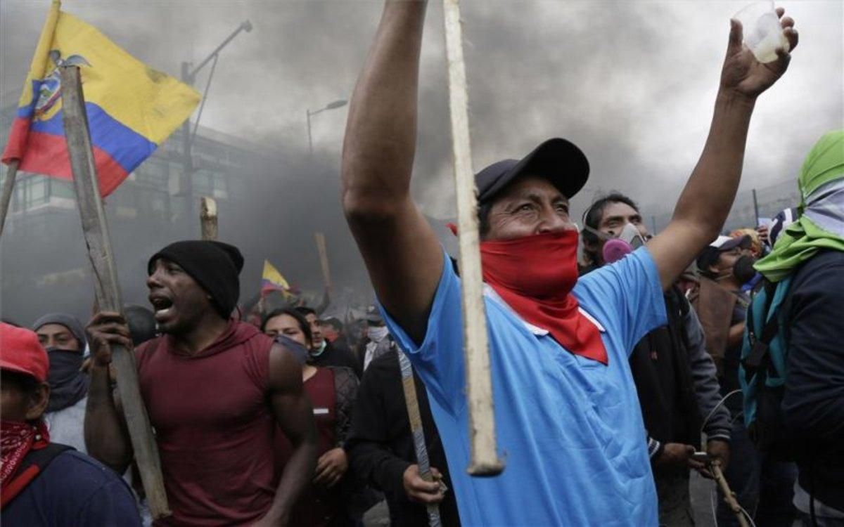 Protestas de grupos indígenas en Ecuador. Protestas de grupos indígenas en Ecuador.