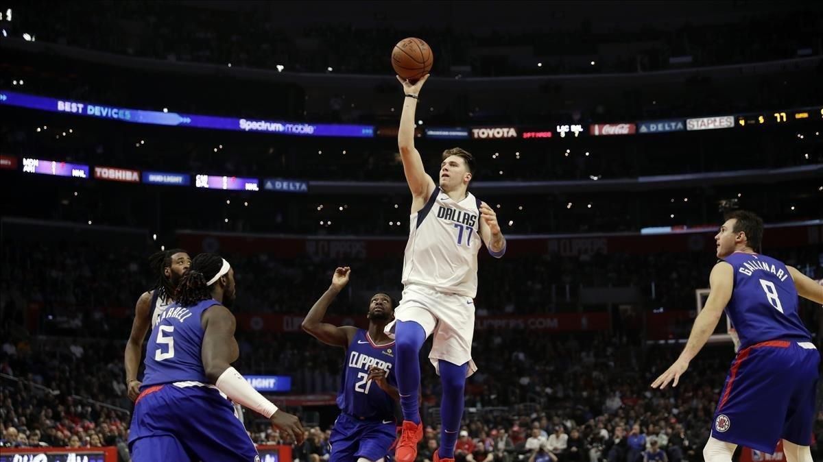 Luka Doncic en el partido de los Mavericks. Luka Doncic en el partido de los Mavericks.